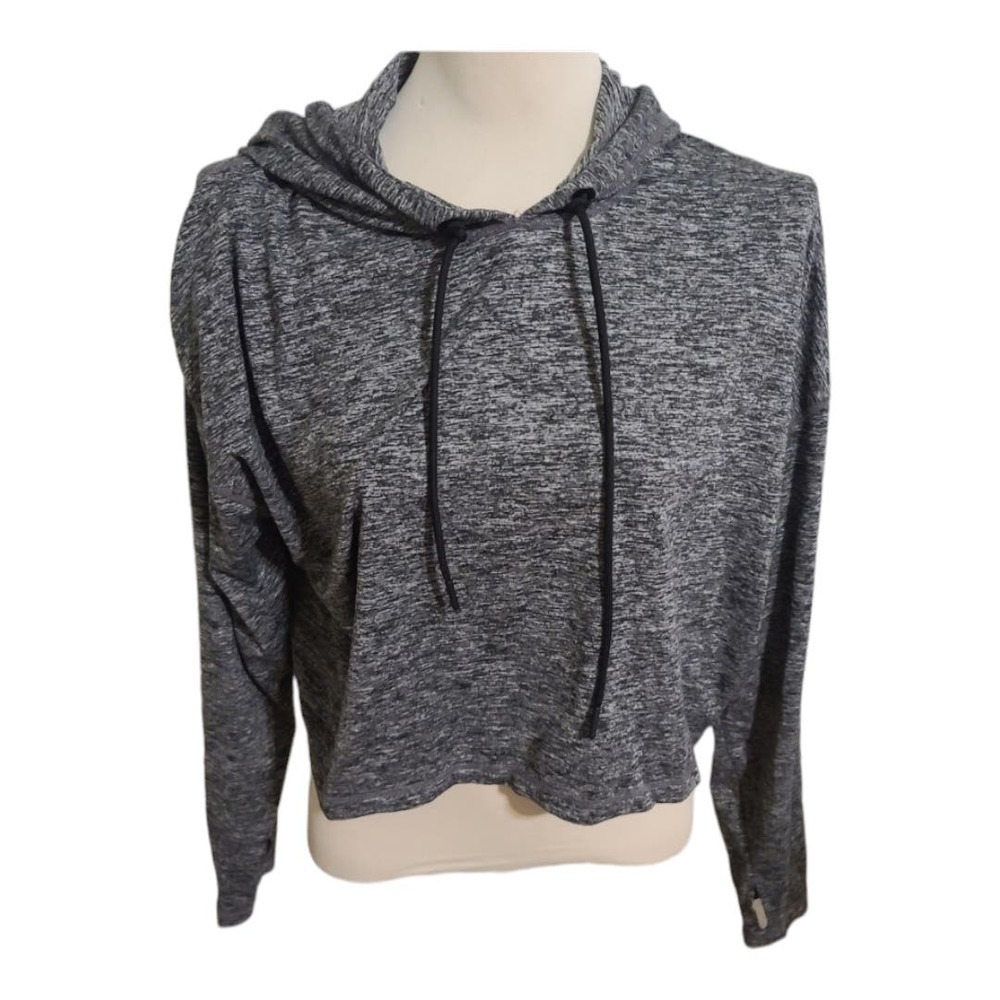 Athleta Women's Hooded Sweatshirt Pullover Active Athleisure Drawstring Gray